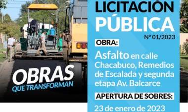 Licitación Pública  Nº 01/2023: ASFALTO