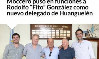 Moccero puso en funciones a Rodolfo “Fito” González como nuevo delegado de Huanguelén