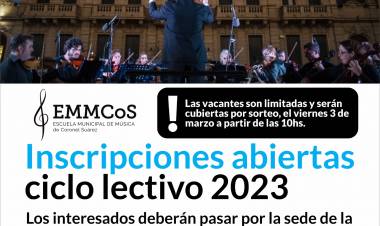 La Escuela Municipal de Música abrió las incripciones para el ciclo lectivo 2023