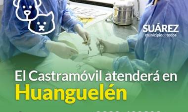 El Castramóvil atenderá en Huanguelén