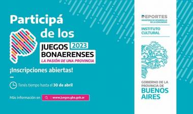 Inscribite en la 32° edición de los #JuegosBonaerenses2023 