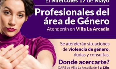 Profesionales del área de Género atenderán en Villa La Arcadia