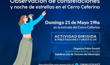 Observación de constelaciones y noche de estrellas en el Cerro Ceferino