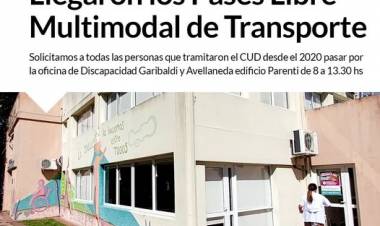 DISCAPACIDAD: Pases libres de Transporte