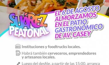 Festejemos la Fiesta del Pueblo: el 6 de agosto almorzamos en #SuarezPeatonal