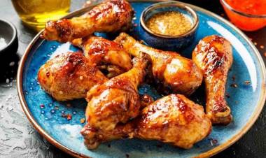 Receta de pollo a la parrilla con salsa de miel y mostaza