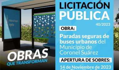 Programa Paradas Seguras de Buses Urbanos del Municipio de Coronel Suárez