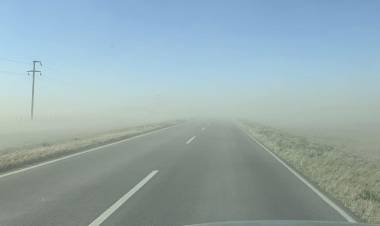 Por tierra en suspensión: piden precaución al circular por Ruta 3 Sur