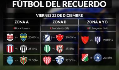 Torneo “Fútbol del Recuerdo”: resultados de la fecha del pasado Lunes 18