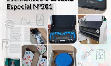 Entrega de equipamiento informático a la Escuela Especial N° 501