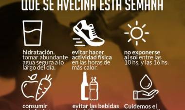 Debido al pronóstico de altas temperaturas cuidemos el agua y nuestra salud