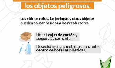 Cuidemos a “nuestros recolectores”: evitá tirar estos residuos peligrosos a la basura