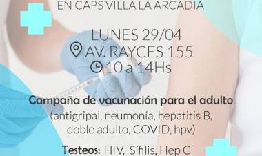 Atención Villa La Arcadia: Jornada de Vacunación en el CAPS
