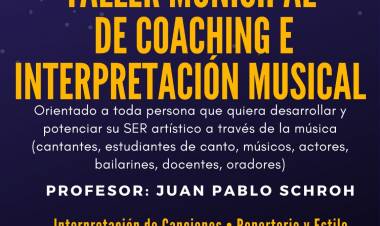 Abiertas las inscripciones para el TALLER DE COACHING E INTERPRETACIÓN MUSICAL