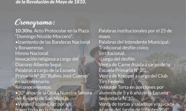 Villa Belgrano se prepara para los festejos por el 214° aniversario de la Revolución de Mayo