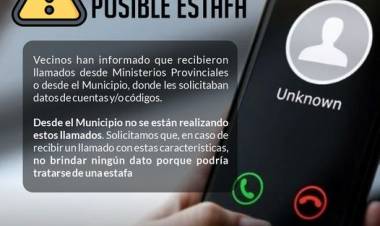 Atención posible estafa