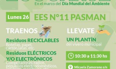 Eco Canje en la Escuela Secundaria N° 11 de Pasman