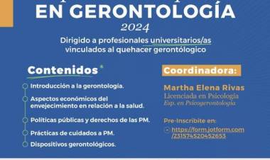 UNS: diplomatura Superior Universitaria en Gerontología