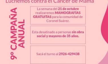 Octubre Rosa: 9° Campaña Anual para Concientizar sobre el Cáncer de Mama