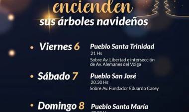 Los Pueblos Alemanes encienden sus árboles navideños