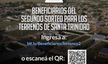 Sorteo de terrenos en Santa Trinidad: listado de beneficiarios