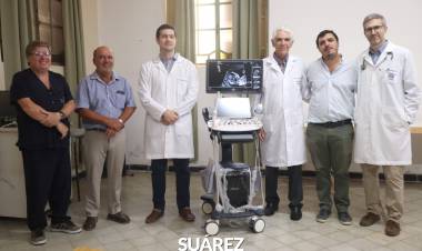 Moccero, presentó este jueves un nuevo ecógrafo para el Hospital Municipal