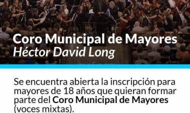 Abiertas las inscripciones al Coro Municipal de Mayores "Héctor David Long"