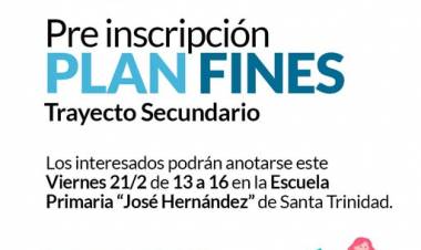 PLAN FINES: Inscripción abierta