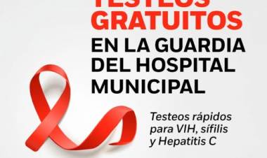 Testeos gratuitos en la guardia del hospital municipal