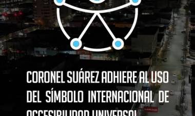 Coronel Suárez adhiere al uso del Símbolo Internacional de Accesibilidad Universal