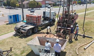 Comenzó la obra del nuevo pozo de agua sobre avenida Casey