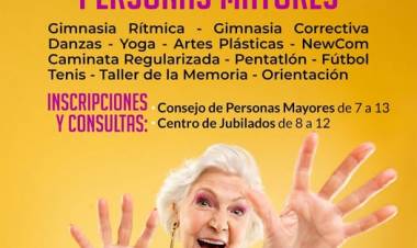 Se abren las inscripciones a los talleres para Personas Mayores