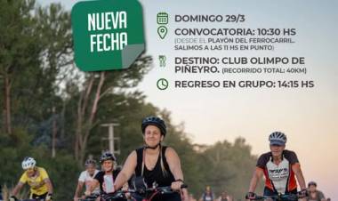 El Domingo 29 pedaleamos a Piñeyro