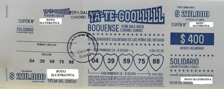 Atención: 1er entrega de premios del TA-TE-GOL Solidario