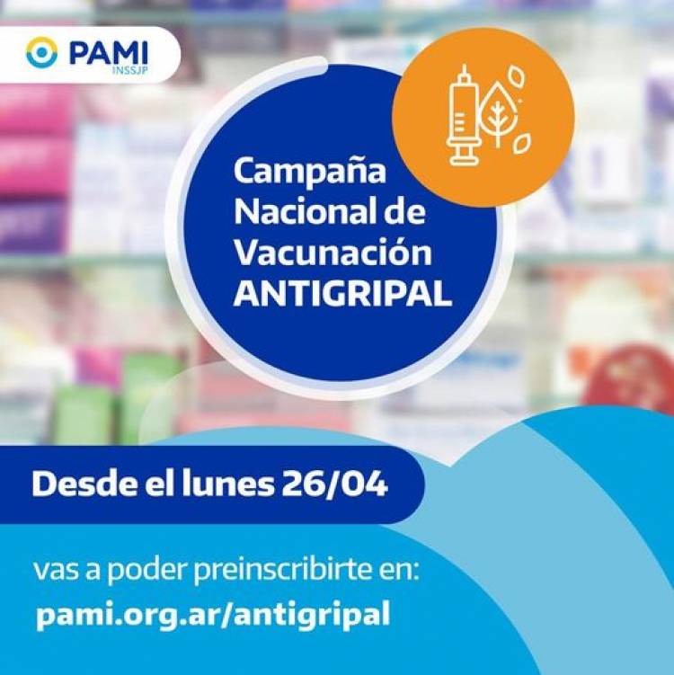 PAMI: Campaña Nacional de vacunación antigripal 2021⠀