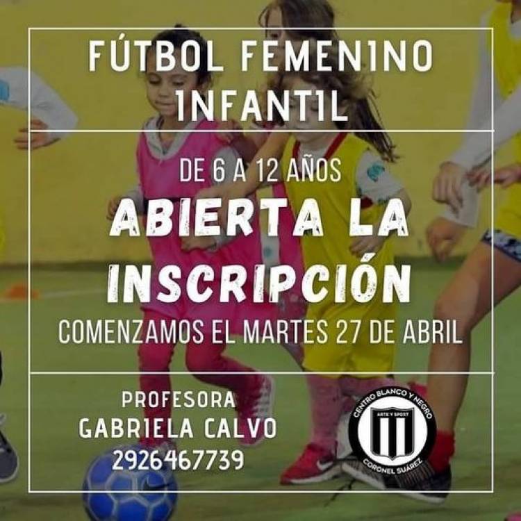 Comienza esta tarde la Escuelita de Fútbol Femenino