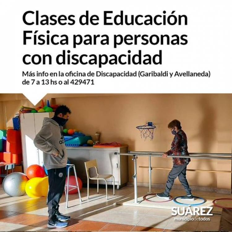 Clases de Educación Física para personas con discapacidad