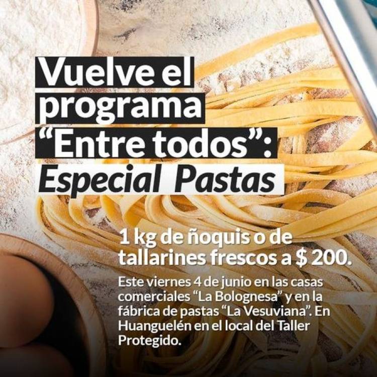 Vuelve el programa “Entre todos”: Especial Pastas