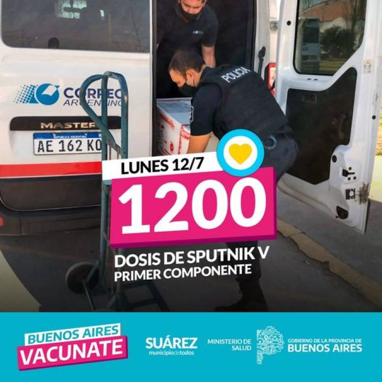 ¡MÁS VACUNAS MÁS ESPERANZA: LLEGARON 1200 DOSIS DE SPUTNIK V! 