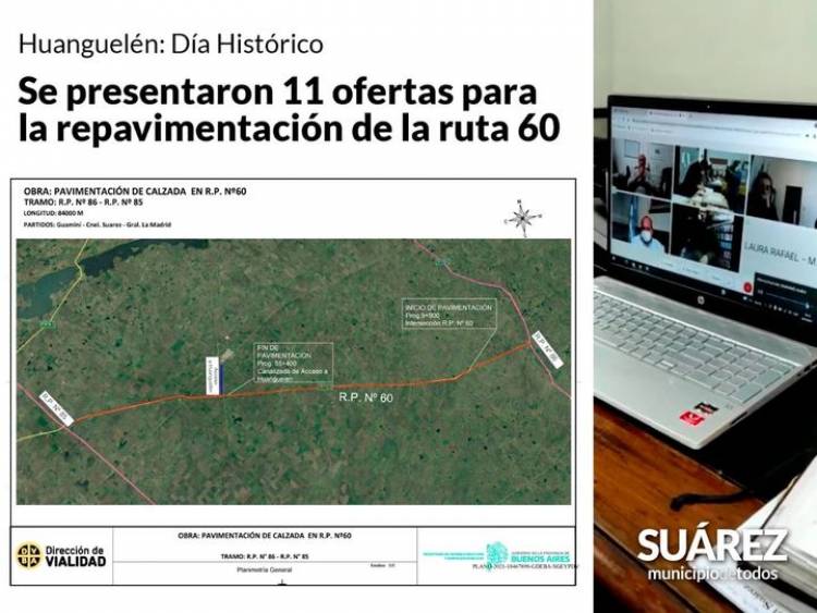 Huanguelén: Día Histórico - Se presentaron 11 ofertas para la repavimentación de la ruta 60