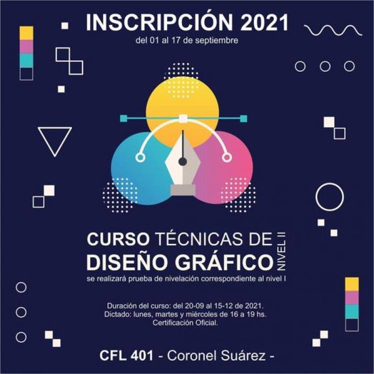 Inscripciones abiertas al curso Técnicas de Diseño Gráfico en Sistemas Informáticos⠀ ⠀