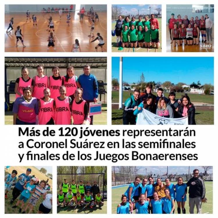 Más de 120 jóvenes representarán a Coronel Suárez en las semifinales y finales de los Juegos Bonaerenses