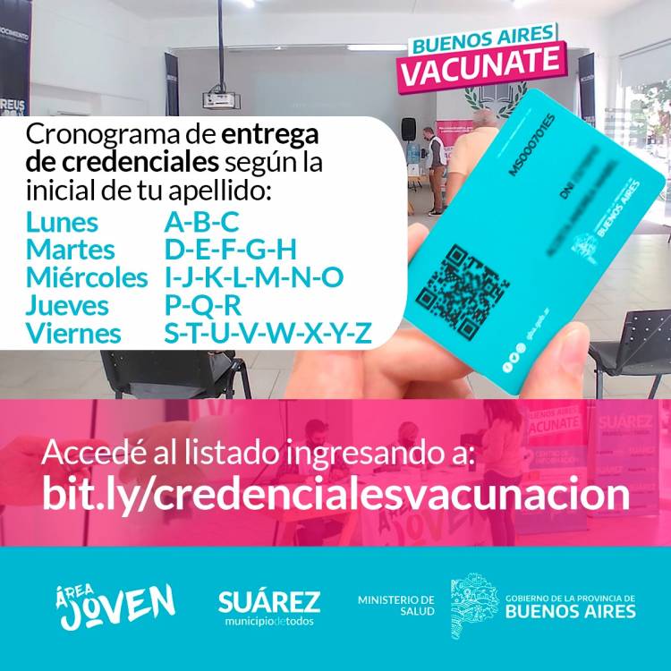 Continua la entrega de credenciales de personas que registran vacunación de Covid-19