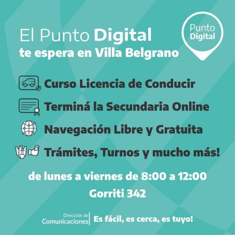 El Punto Digital te espera en Villa Belgrano