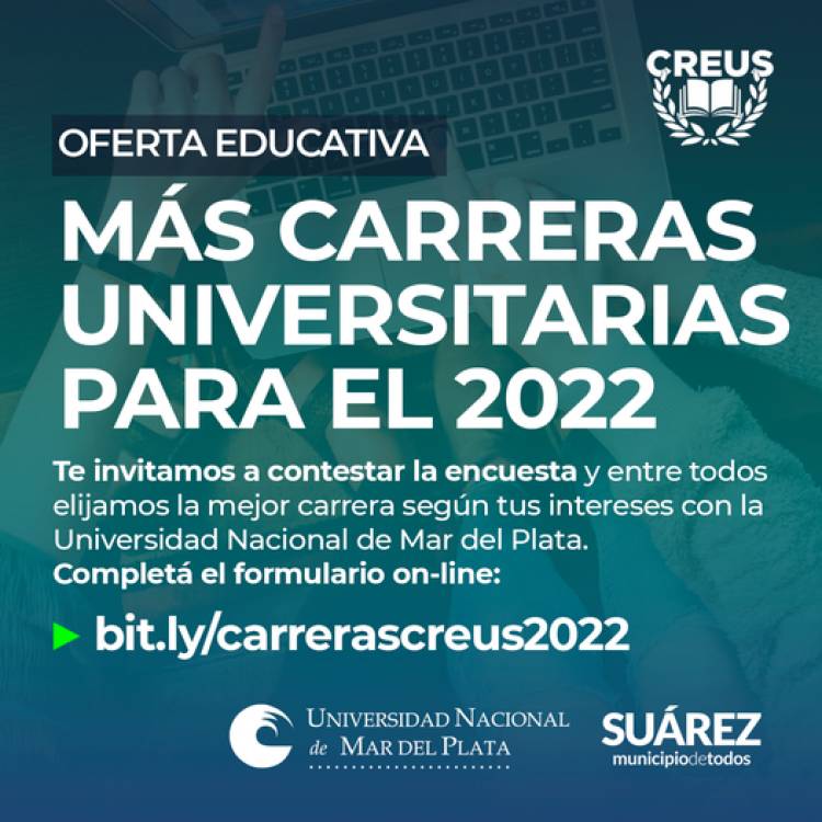 CREUS: Sumamos más carreras universitarias para el año 2022