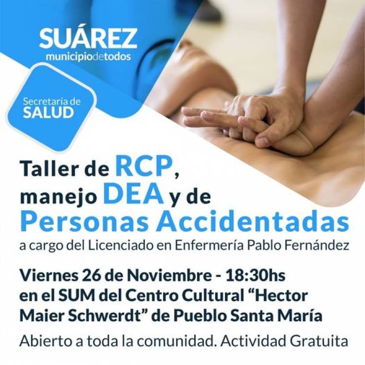Taller de RCP, manejo de DEA y de personas accidentadas
