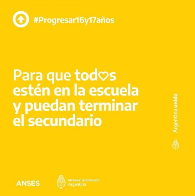 Becas Progresar para finalizar el secundario