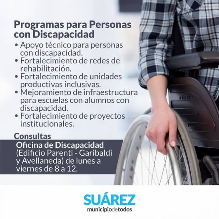 Programas para personas con discapacidad 