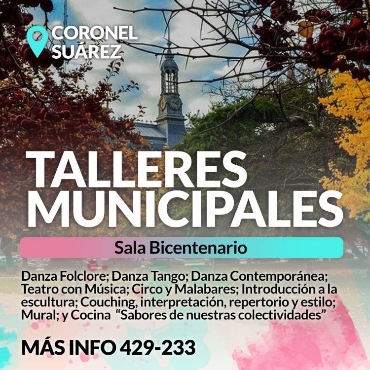 Talleres Culturales Municipales: Inscripciones abiertas para participar. 