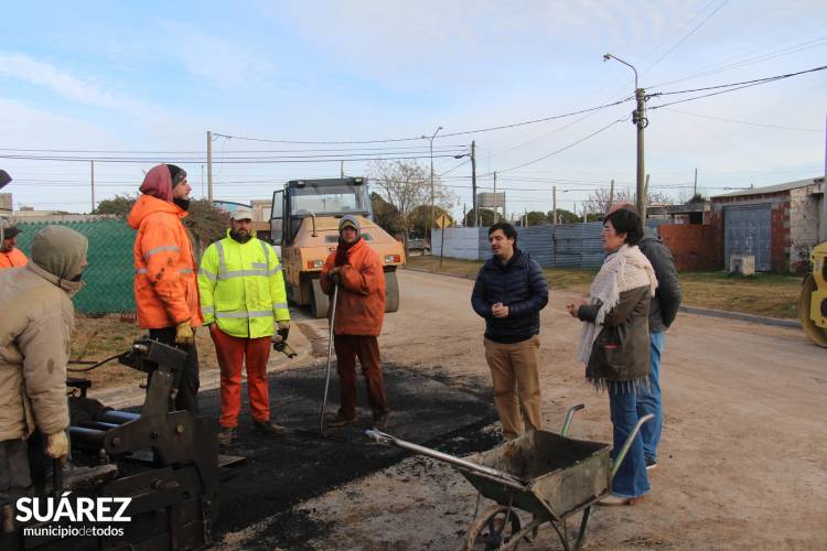 Carolina Radice recorrió las obras que se encuentran en marcha en Pueblo Santa Trinidad